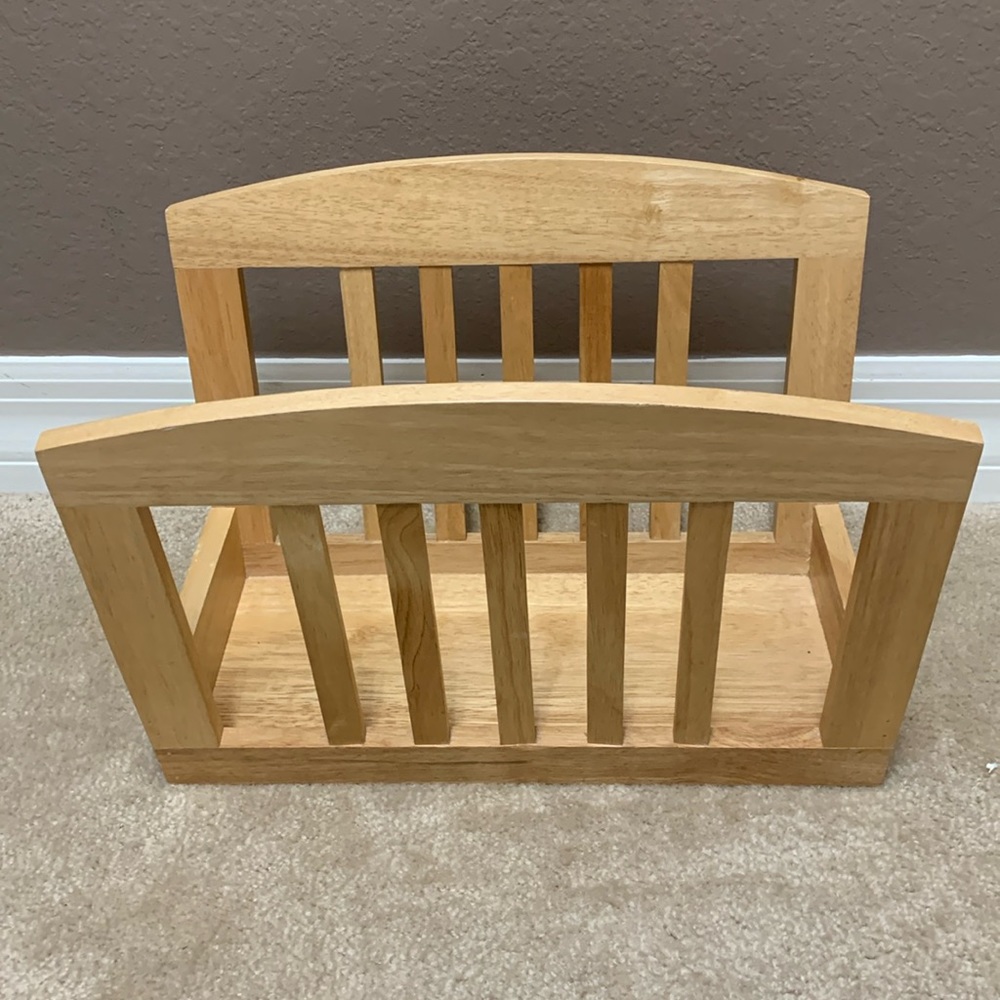 Wooden Magazine Rack